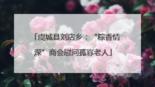 虞城县刘店乡：“粽香情深”商会慰问孤寡老人