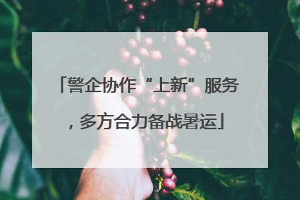 警企协作“上新”服务，多方合力备战暑运