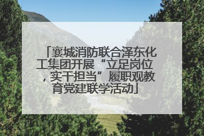 襄城消防联合泽东化工集团开展“立足岗位，实干担当”履职观教育党建联学活动