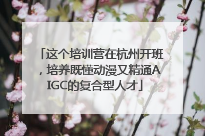 这个培训营在杭州开班，培养既懂动漫又精通AIGC的复合型人才