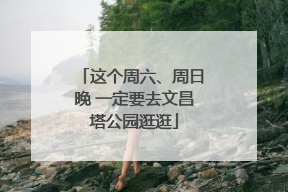 这个周六、周日晚 一定要去文昌塔公园逛逛
