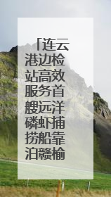 连云港边检站高效服务首艘远洋磷虾捕捞船靠泊赣榆口岸