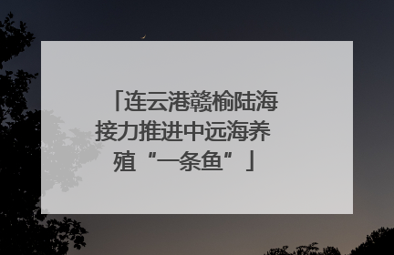 连云港赣榆陆海接力推进中远海养殖“一条鱼”