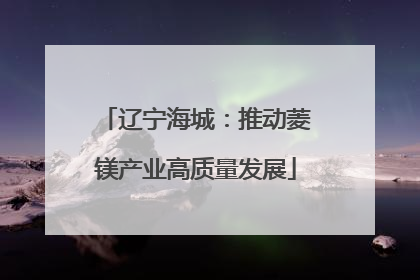 辽宁海城：推动菱镁产业高质量发展