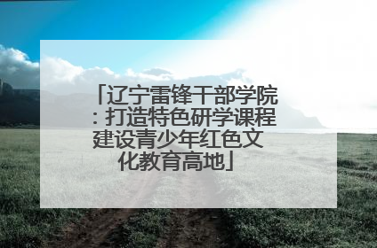 辽宁雷锋干部学院：打造特色研学课程 建设青少年红色文化教育高地