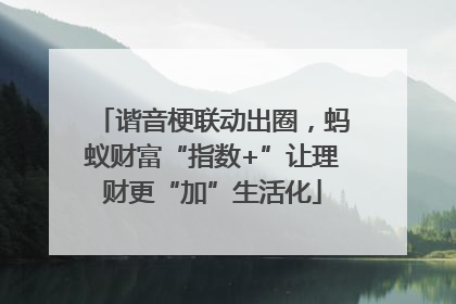 谐音梗联动出圈，蚂蚁财富“指数+”让理财更“加”生活化