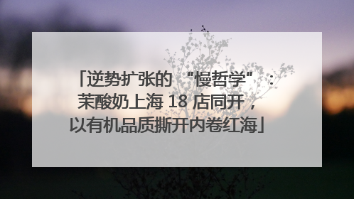 逆势扩张的 “慢哲学”：茉酸奶上海 18 店同开，以有机品质撕开内卷红海