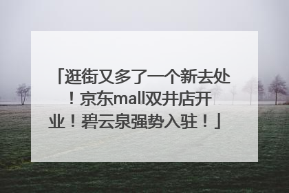 逛街又多了一个新去处！京东mall双井店开业！碧云泉强势入驻！