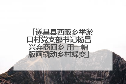 遂昌县西畈乡举淤口村党支部书记杨昌兴弃商回乡 用一幅版画撬动乡村蝶变