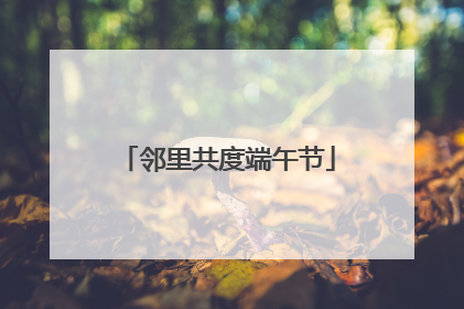 邻里共度端午节