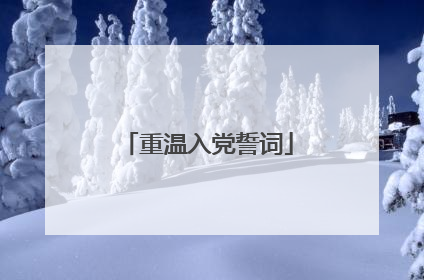 重温入党誓词