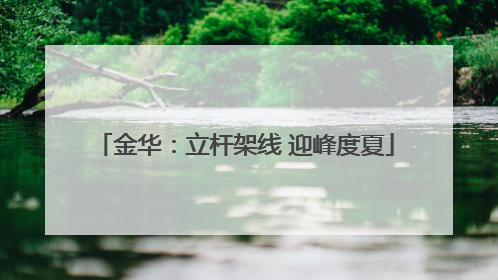金华：立杆架线 迎峰度夏