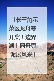 长三角示范区龙舟赛开桨！边界湖上同舟竞渡展风采