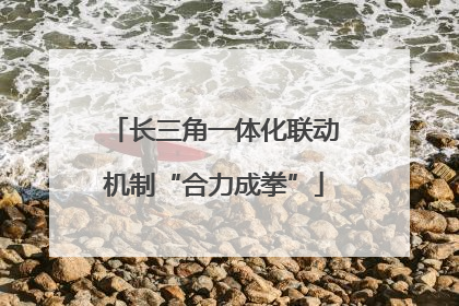 长三角一体化联动机制“合力成拳”