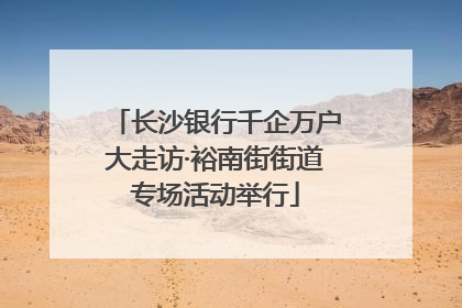 长沙银行千企万户大走访·裕南街街道专场活动举行