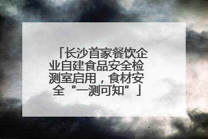 长沙首家餐饮企业自建食品安全检测室启用，食材安全“一测可知”
