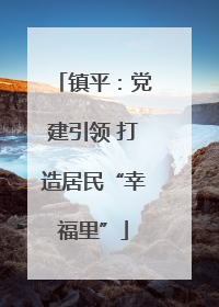镇平：党建引领 打造居民“幸福里”