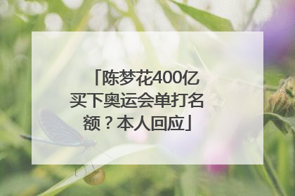 陈梦花400亿买下奥运会单打名额？本人回应