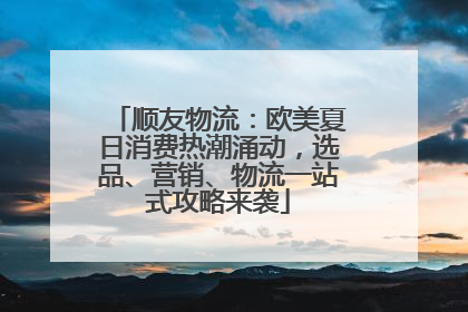顺友物流：欧美夏日消费热潮涌动，选品、营销、物流一站式攻略来袭