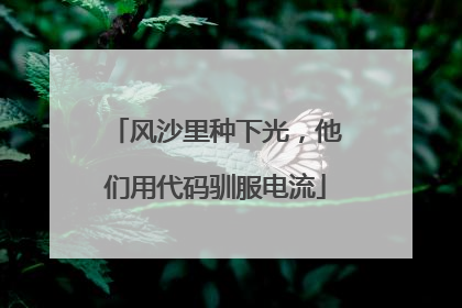 风沙里种下光，他们用代码驯服电流