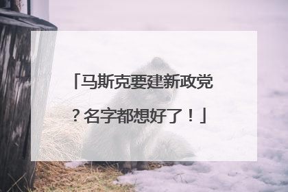 马斯克要建新政党？名字都想好了！