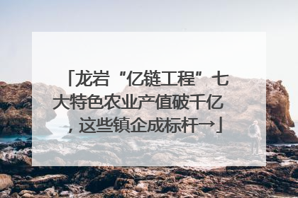 龙岩“亿链工程”七大特色农业产值破千亿，这些镇企成标杆→