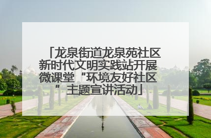 龙泉街道龙泉苑社区新时代文明实践站开展微课堂“环境友好社区”主题宣讲活动