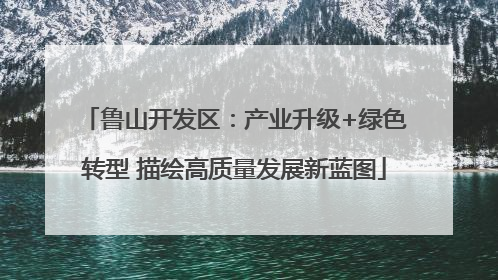 鲁山开发区：产业升级+绿色转型 描绘高质量发展新蓝图