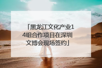 黑龙江文化产业14组合作项目在深圳文博会现场签约