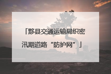 黟县交通运输局织密汛期道路“防护网”