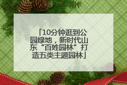 10分钟逛到公园绿地，新时代山东“百姓园林”打造五类主题园林