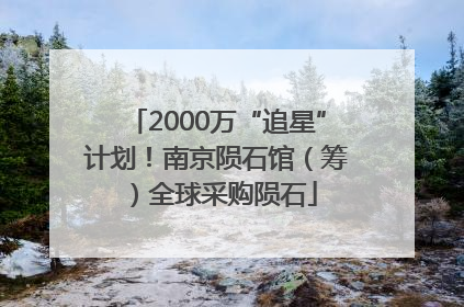 2000万“追星”计划！南京陨石馆（筹）全球采购陨石
