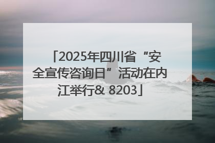2025年四川省“安全宣传咨询日”活动在内江举行& 8203