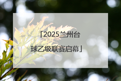 2025兰州台球乙级联赛启幕
