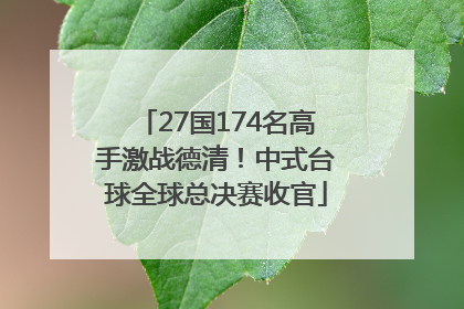 27国174名高手激战德清！中式台球全球总决赛收官