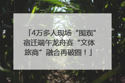 4万多人现场“围观” 宿迁端午龙舟赛“文体旅商”融合再破圈！