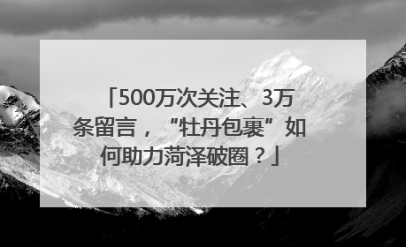500万次关注、3万条留言，“牡丹包裹”如何助力菏泽破圈？