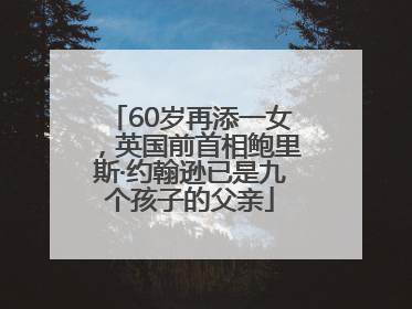60岁再添一女，英国前首相鲍里斯·约翰逊已是九个孩子的父亲