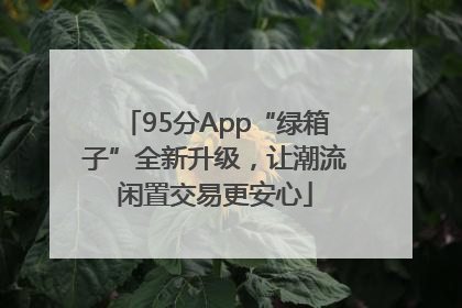 95分App“绿箱子”全新升级，让潮流闲置交易更安心