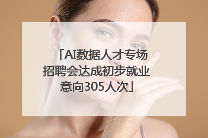AI数据人才专场招聘会达成初步就业意向305人次